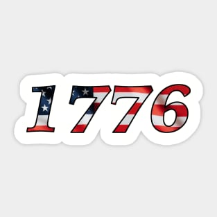 1776 In American Flag Sticker